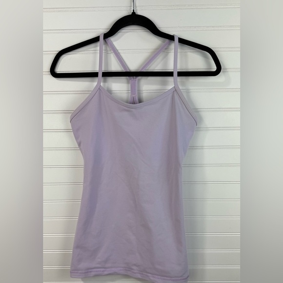 Lululemon women’s power Y lilac lavender workout tank top. Size 6. - Picture 1 of 9